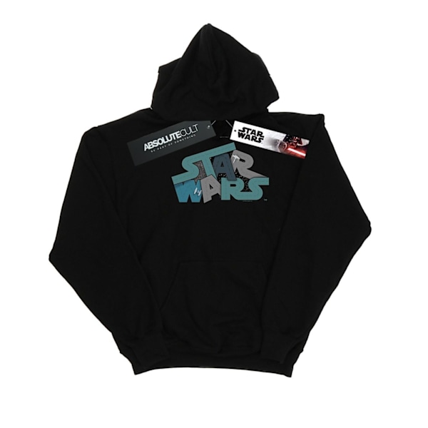 Star Wars Boys Death Star Jumble Logo Hoodie 12-13 år Svart Black 12-13 Years