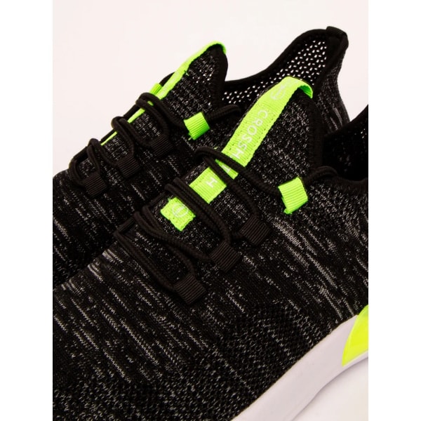 Crosshatch Mens Smitlay MVE Trainers 9 UK Svart/Grön Black/Green 9 UK