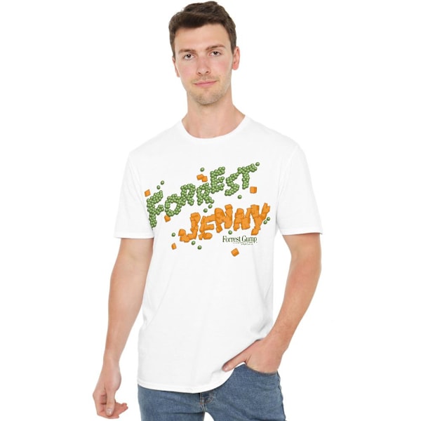 Forrest Gump Herr T-shirt Ärtor och Morötter L Vit White L