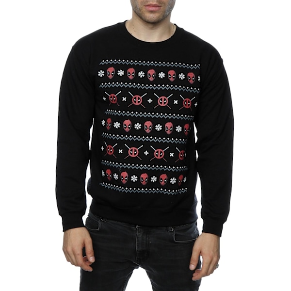 Marvel Deadpool Jultröja Herr 3XL Svart Black 3XL