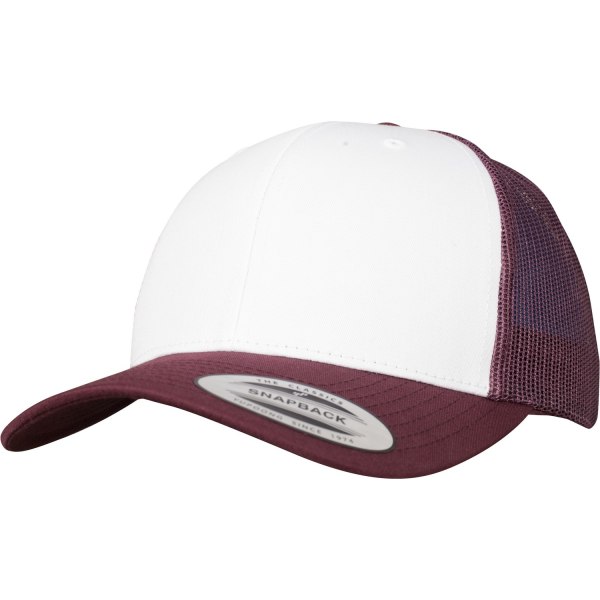 Flexfit By Yupoong Retro Trucker Colored Front Cap One Size Ma Maroon/White/Maroon One Size