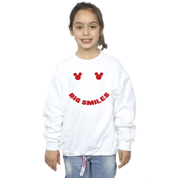 Disney Girls Mickey Mouse Big Smile Sweatshirt 3-4 år Vit White 3-4 Years