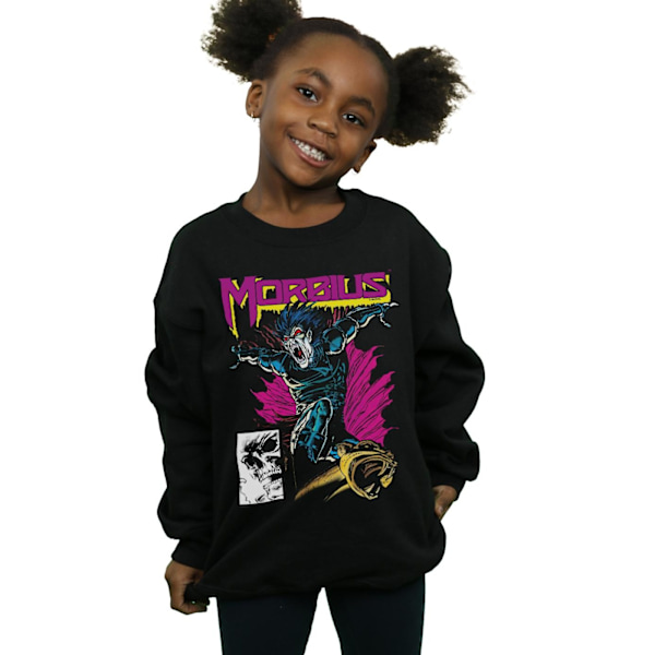 Marvel Comics Girls Morbius Midnight Sons Sweatshirt 9-11 år Black 9-11 Years