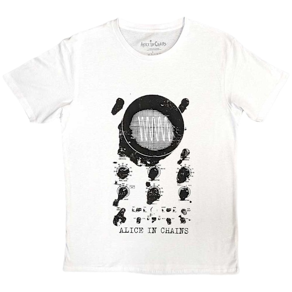 Alice In Chains Unisex Vuxen Oscilloscope T-Shirt M Vit White M