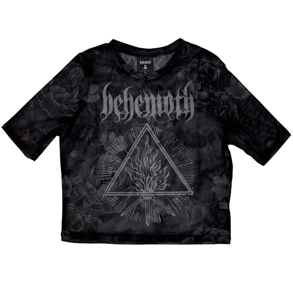 Behemoth Dam/Dam Furor Divinus Mesh Crop Top L Svart Black L