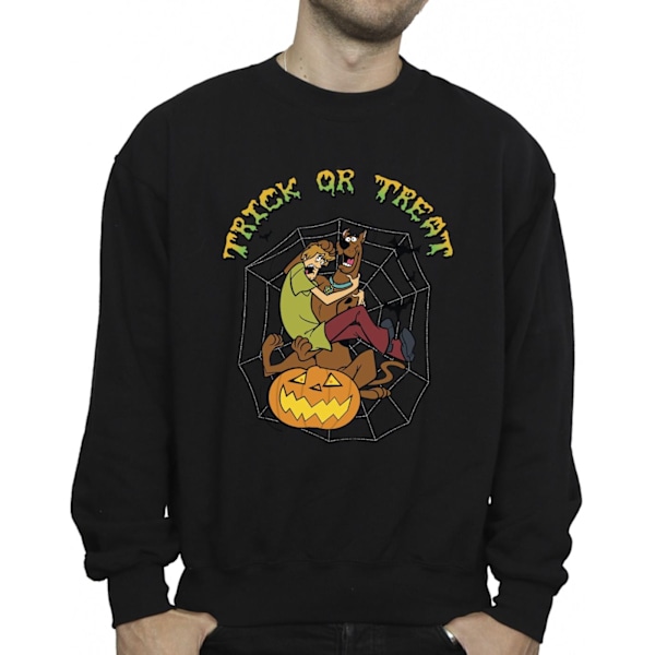 Scooby Doo Trick Or Treat Sweatshirt för män 5XL Svart Black 5XL