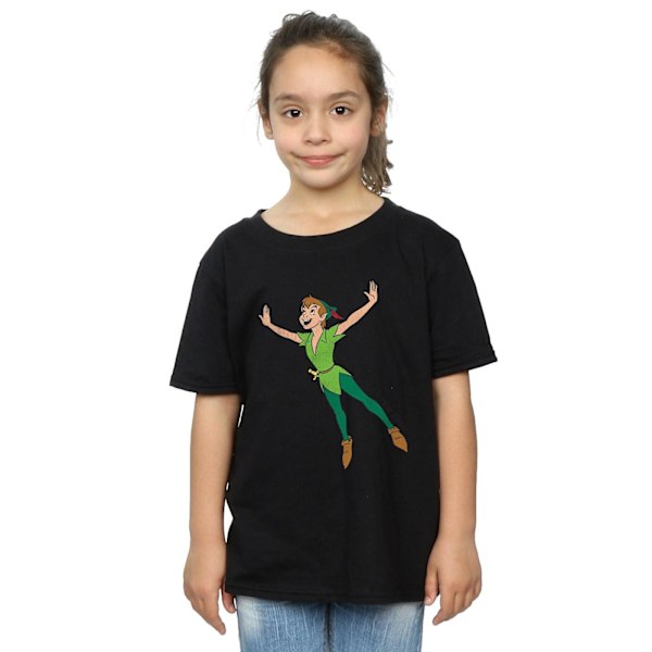 Peter Pan Girls Classic Flying Cotton T-Shirt 12-13 år Svart Black 12-13 Years