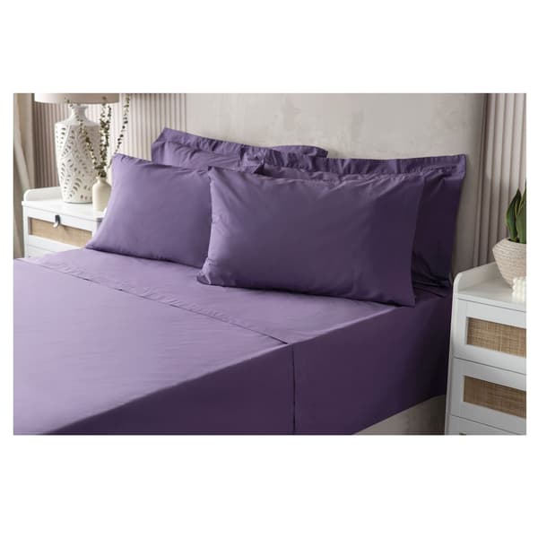 Belledorm Easycare Percale Platform Valance Superking Mauve Mauve Superking