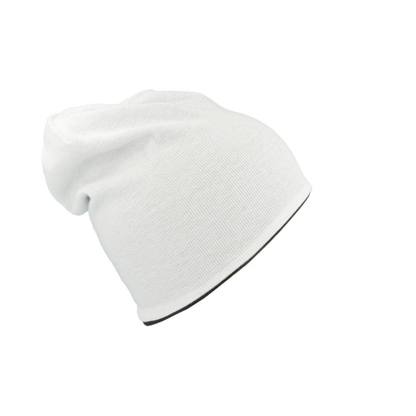Atlantis Extreme Reversible Jersey Slouch Beanie One Size Vit White/Black One Size