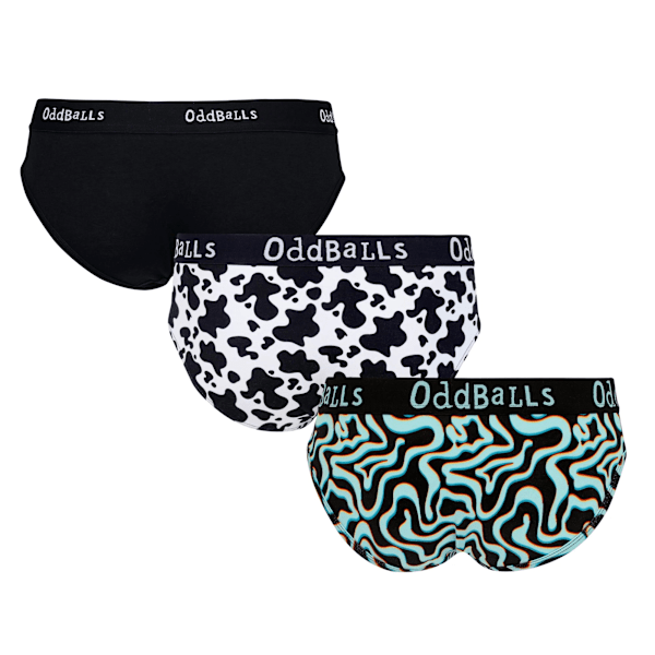 OddBalls Dam/Dam Classic Plain Briefs (3-pack) 10 UK B Black 10 UK