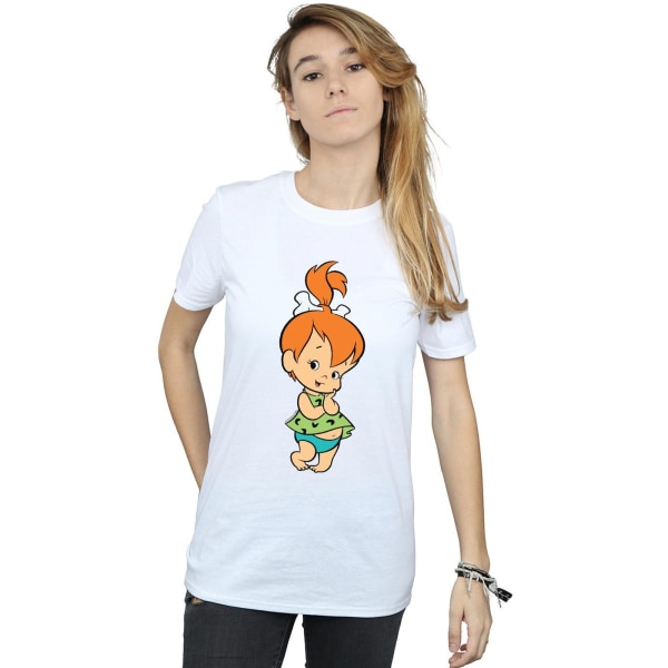 The Flintstones Dam/Damer Pebbles Flintstone Bomull Boyfriend White XXL