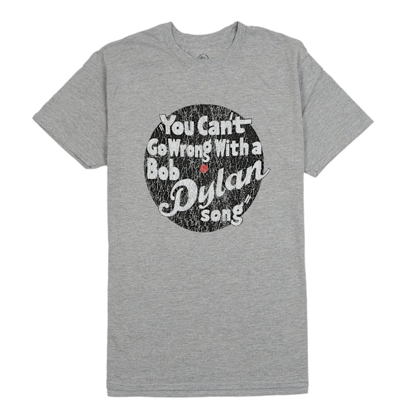 Bob Dylan Unisex Adult You Can´t Go Wrong Bomull T-Shirt XL Grå Grey XL