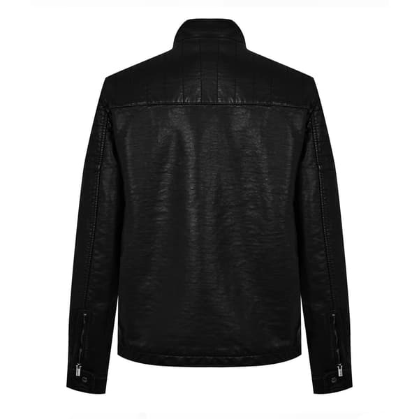 Firetrap Herr Faux Läder Bikerjacka L Svart Black L