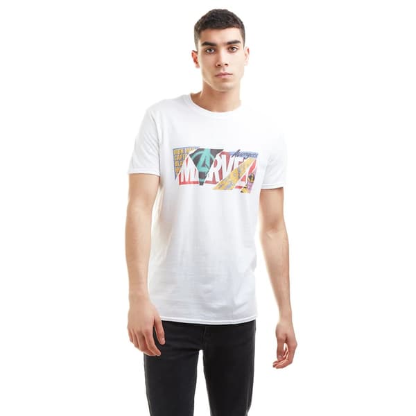Marvel Scrapbook Logo T-shirt XL Vit White XL