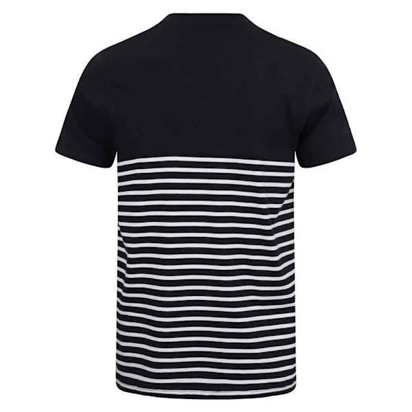 Front Row Vuxen Unisex Breton Randig T-shirt XS Marinblå/Vit Navy/White XS