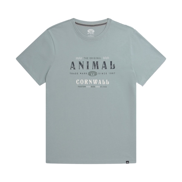 Animal Mens Jacob Graphic Print Organic T-Shirt XS Pale Blue Pale Blue XS