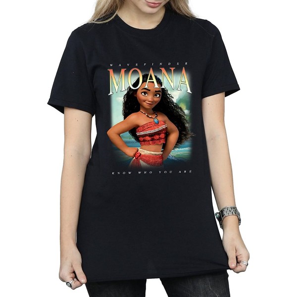 Moana Womens/Ladies Montage Cotton Boyfriend T-Shirt 3XL Svart Black 3XL