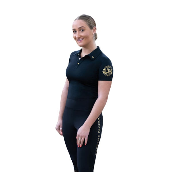 Supreme Products Dam/Dam Active Show Rider Polotröja L B Black/Gold L