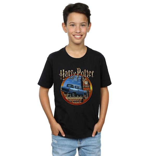 Harry Potter Boys Flying Car T-Shirt 5-6 år Svart Black 5-6 Years