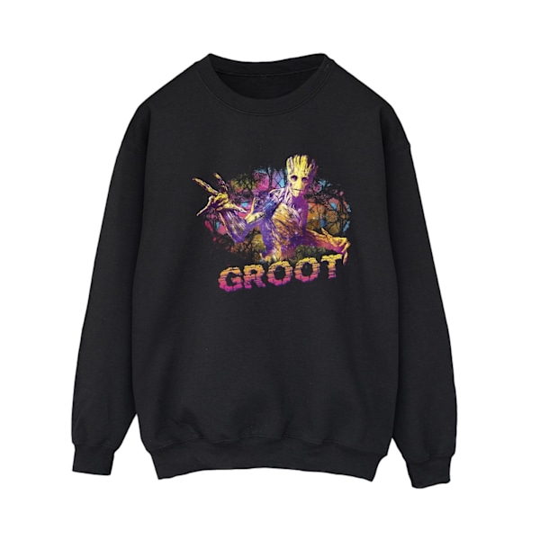 Marvel Womens/Ladies Guardians Of The Galaxy Abstract Groot Swe Black S