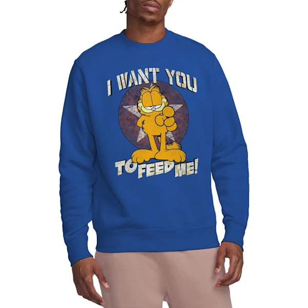 Garfield Unisex Vuxen Jag Vill Ha Dig Sweatshirt S Kungsblå Royal Blue S