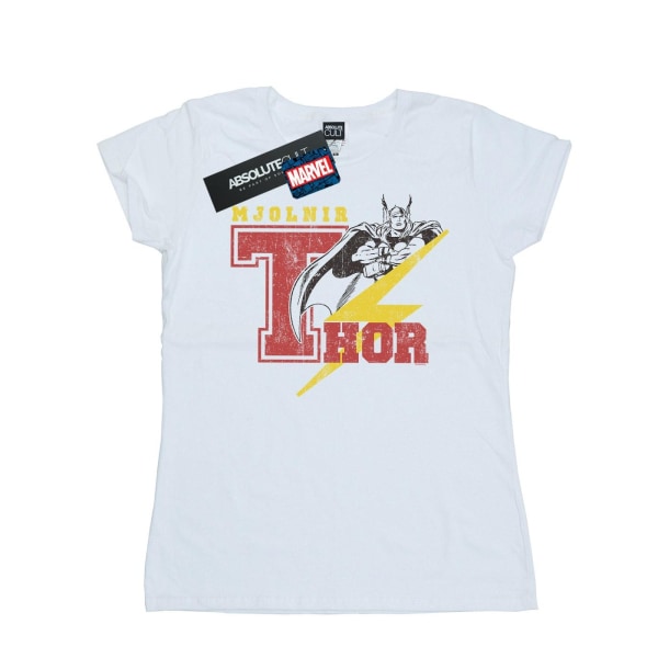 Marvel Dam/Dam Thor Mjolnir T-shirt i bomull L Vit White L