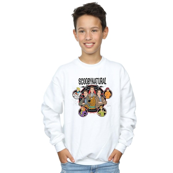 Scoobynatural Boys Characters Star Sweatshirt 9-11 år Vit White 9-11 Years