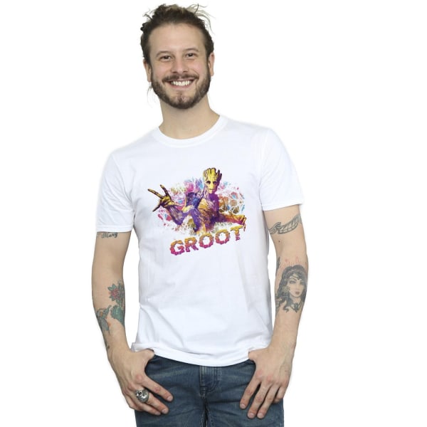 Marvel Mens Guardians Of The Galaxy Abstrakt Groot T-shirt L Wh White L