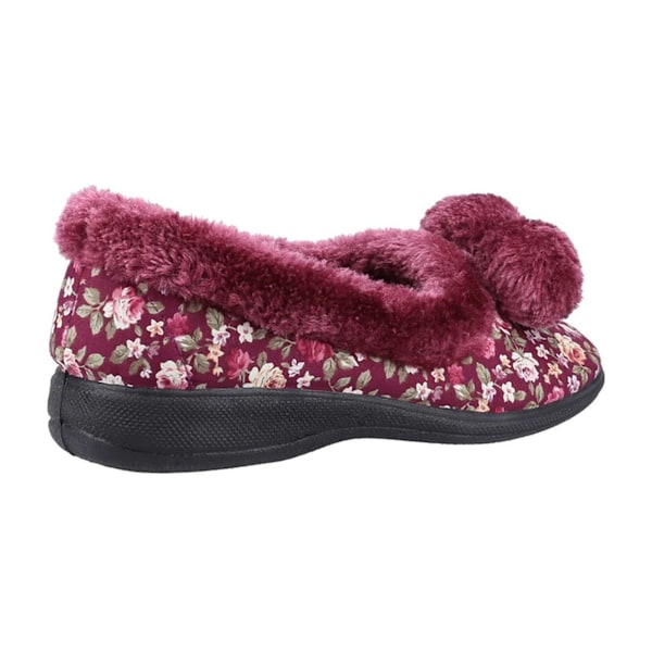 Fleet & Foster Dam/Dam Goldfinch Floral Tofflor 7 UK Bur Burgundy 7 UK