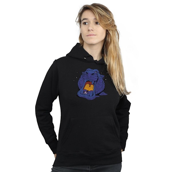 Disney Dam/Kvinnor Aladdin Cave Of Wonders Distressed Hoodie Black S