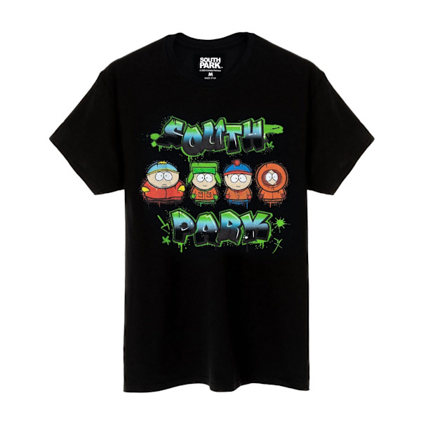 South Park Graffiti T-shirt för män S Svart Black S