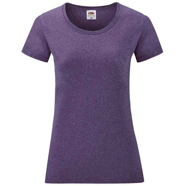 Fruit of the Loom Dam/Dam Valueweight Heather Lady Fit T-shirt Heather Purple 10 UK