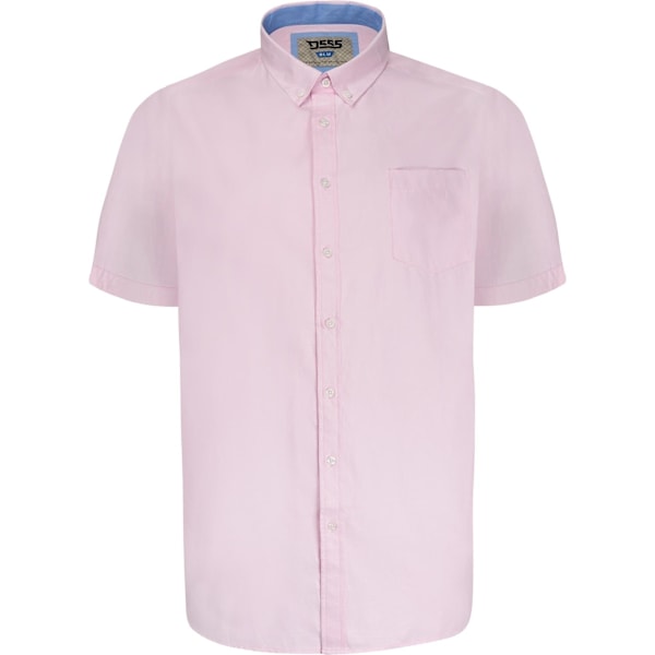 Duke Herr D555 James Oxford Kingsize Kortärmad Skjorta 3XL Rosa Pink 3XL