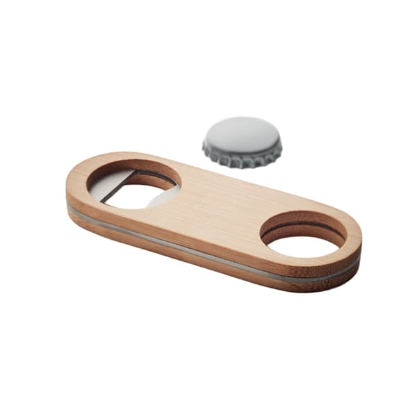 MidOcean Valbamper Oval Flasköppnare i Bambu, One Size, Trä Wood One Size
