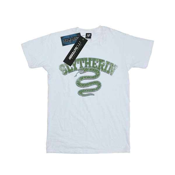 Harry Potter T-shirt för män med Slytherins sportemblem, XL, vit White XL