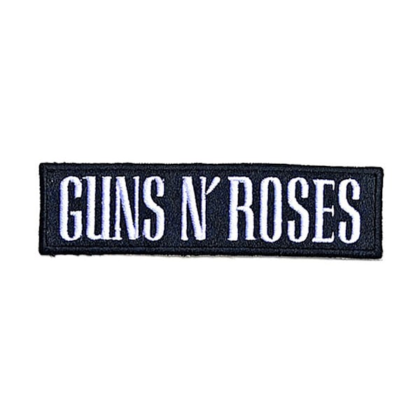 Guns N Roses Logo Text Patch One Size Svart/Vit Black/White One Size