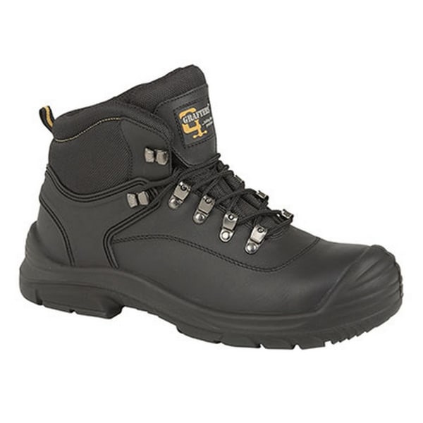 Grafters Mens Super Wide EEEE Fitting Safety Boots 10 UK Black Black 10 UK