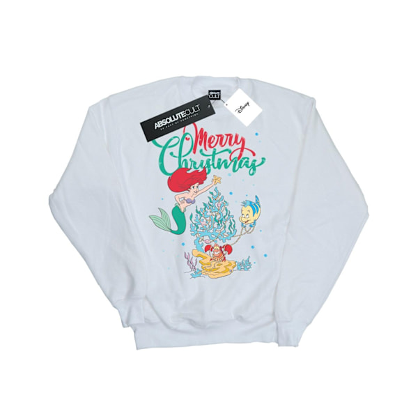 Disney Girls Princess Ariel Merry Christmas Sweatshirt 3-4 år White 3-4 Years