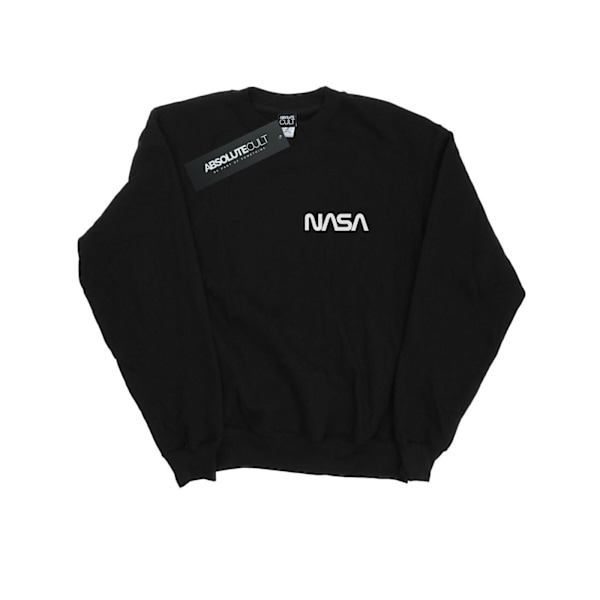 NASA Herr Modern Logo Bröst Sweatshirt 3XL Svart Black 3XL