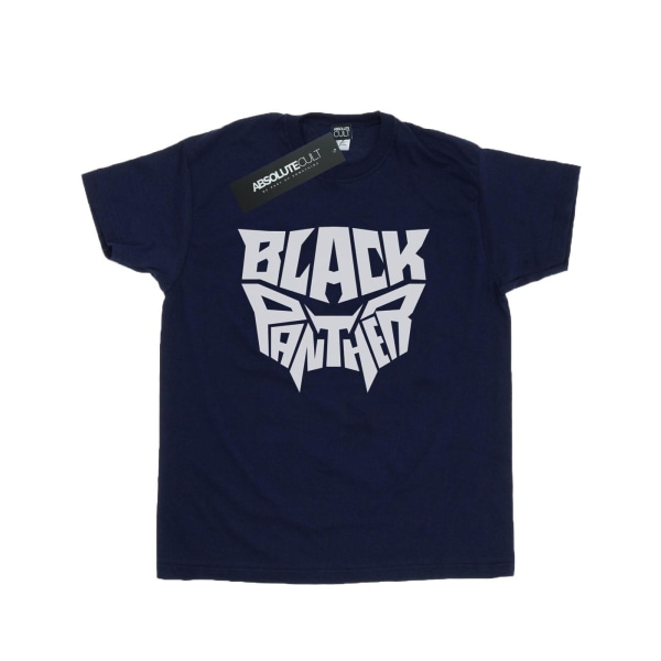 Marvel Mens Black Panther Worded Emblem T-Shirt XXL Marinblå Navy Blue XXL