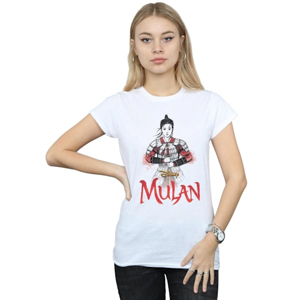 Disney Dam/Kvinnor Mulan Film Svärd Pose Bomull T-shirt S Vit White S