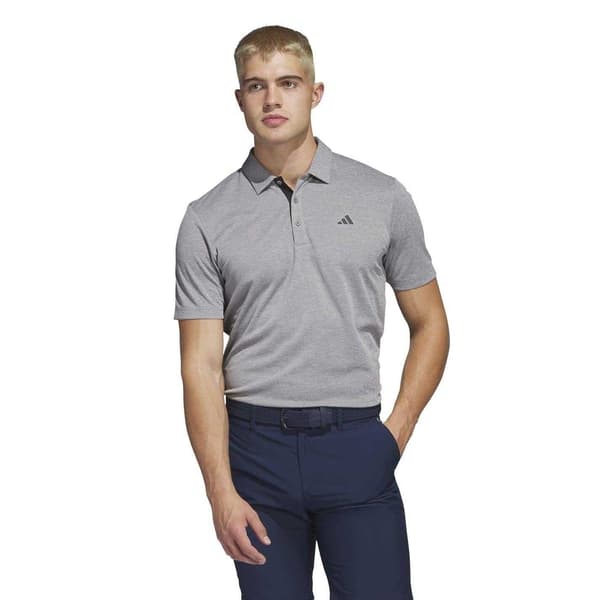 Adidas Herr Heather Golf Pikétröja S Grå Grey S