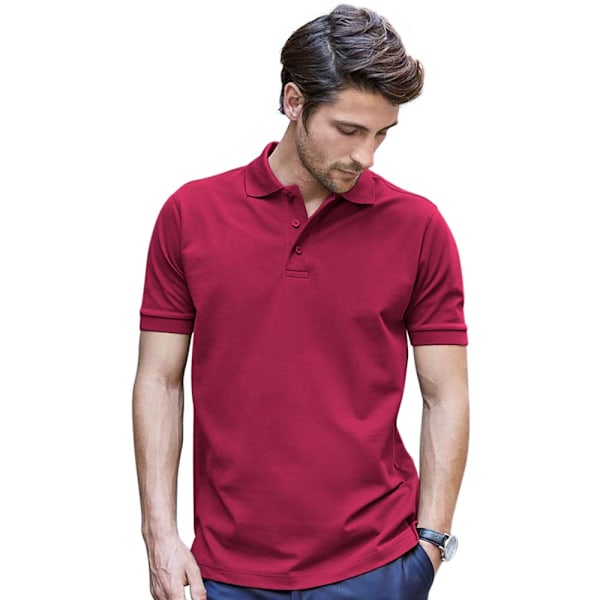 Tee Jays Herr Luxury Stretch Kortärmad Polotröja 2XL Vinröd Wine 2XL