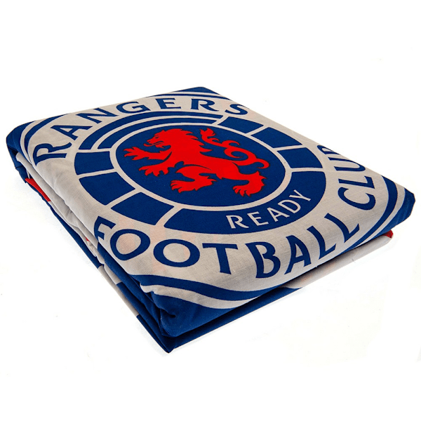 Rangers FC vändbar Pulse påslakanset enkel kunglig blå/vit Royal Blue/White/Red Single