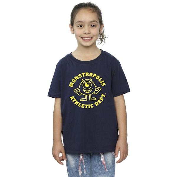 Disney Girls Monsters University Monstropolis Bomull T-shirt 12 Navy Blue 12-13 Years