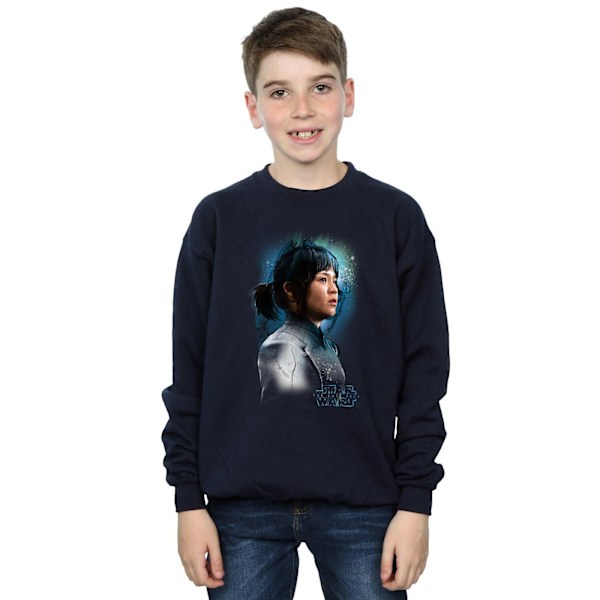 Star Wars Boys The Last Jedi Rose Tico Borstad Sweatshirt 7-8 år Navy Blue 7-8 Years