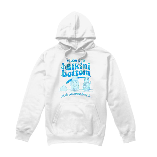 SvampBob Fyrkant Herr Bikini Bottom Welcome Hoodie XXL Vit White XXL