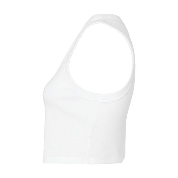 Bella + Canvas Dam/Dam Plain Micro-Rib Muscle Crop Top 22 Solid White 22 UK - 24 UK