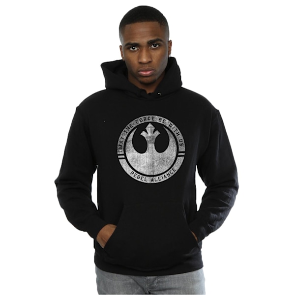 Star Wars Rogue One May The Force Be With Us Hoodie L Svart Black L