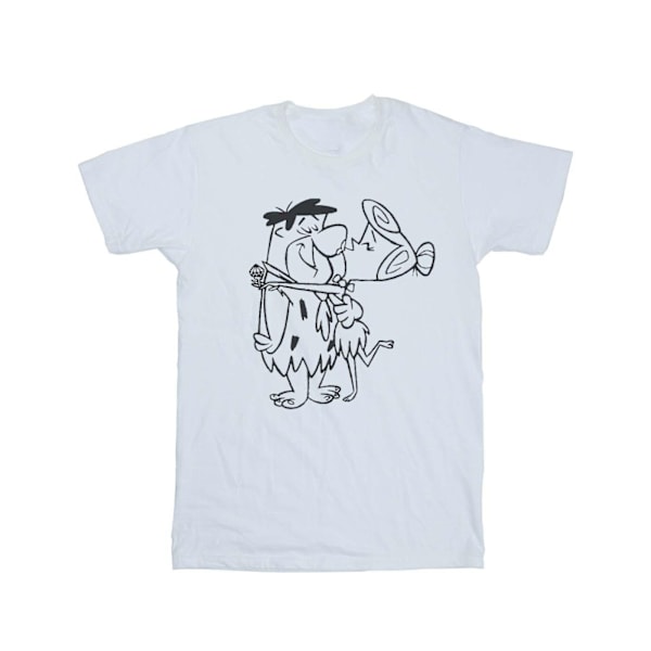 The Flintstones Dam/Damer Fred och Wilma Kiss Bomull Pojkvän White L